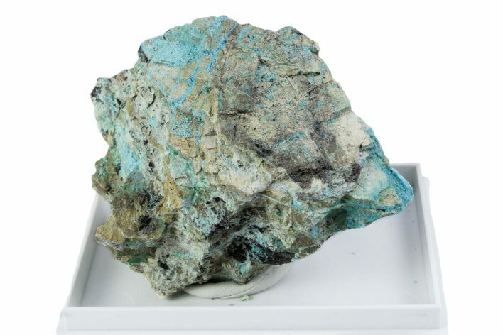 Sky-Blue Decrespignyite-(Y) on Rock - Paratoo Mine, Australia #380190